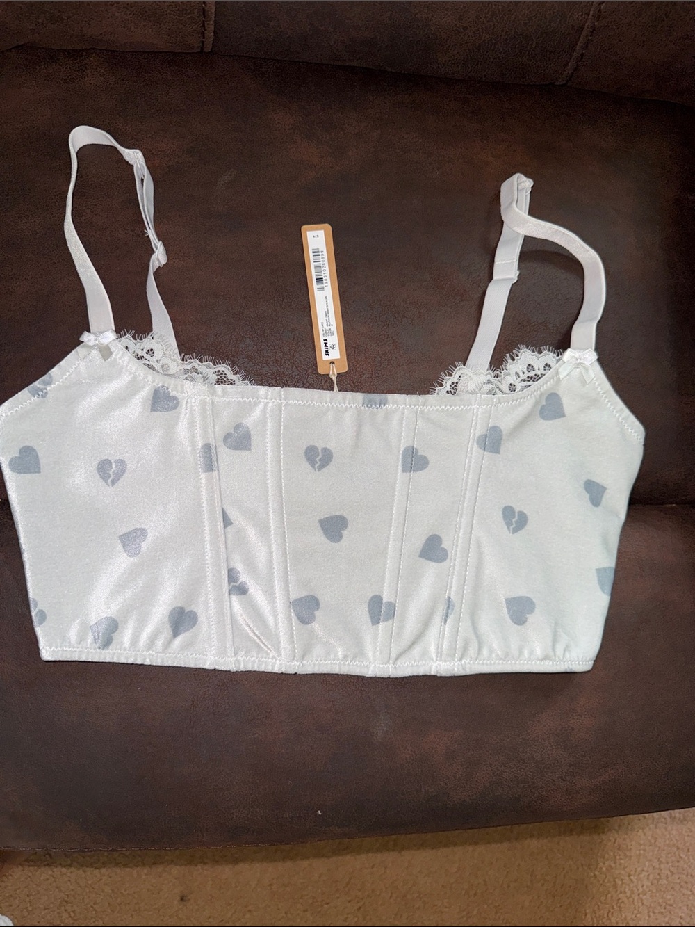Skims - Women’s Heart - Velvet Lace Corset - NWT